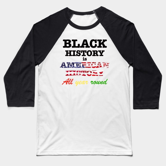 Black History Baseball T-Shirt by Swift Art